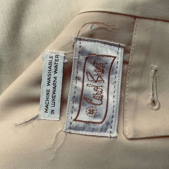 Vintage 60s 70s Carol Brent Pastel Yellow Raincoat S M - Picture 7 of 9